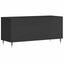 vinylskab 100x38x48 cm konstrueret træ sort