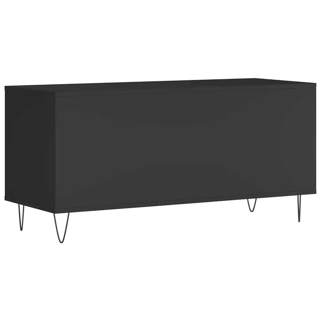 vinylskab 100x38x48 cm konstrueret træ sort