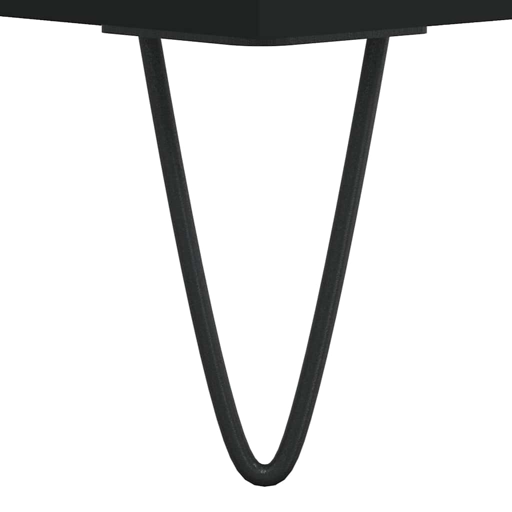 vinylskab 100x38x48 cm konstrueret træ sort