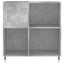 vinylskab 84,5x38x89 cm konstrueret træ betongrå