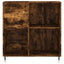 vinylskab 84,5x38x89 cm konstrueret træ røget egetræsfarve