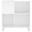 vinylskab 84,5x38x89 cm konstrueret træ hvid