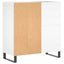 vinylskab 84,5x38x89 cm konstrueret træ hvid
