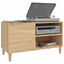 vinylskab 84,5x38x48 cm konstrueret træ sonoma-eg