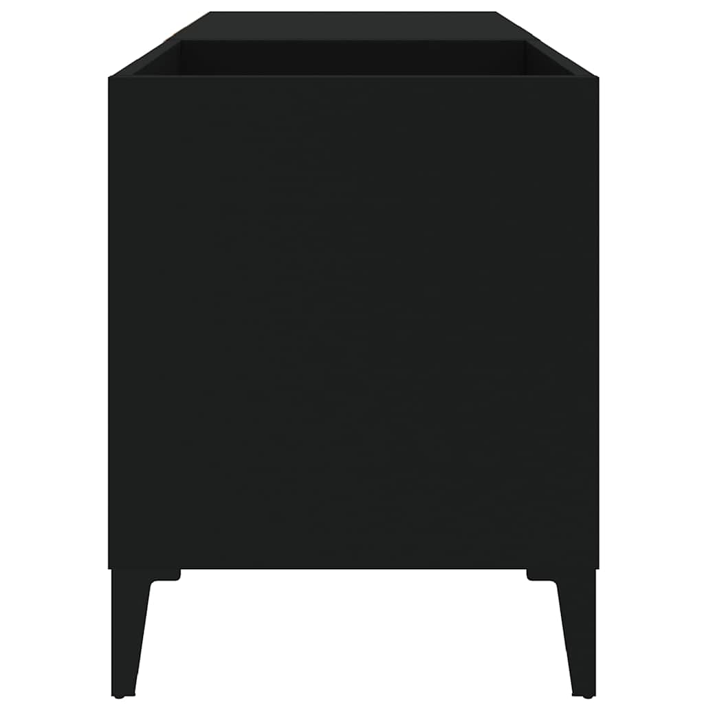 vinylskab 84,5x38x48 cm konstrueret træ sort