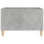 vinylskab 74,5x38x48 cm konstrueret træ betongrå