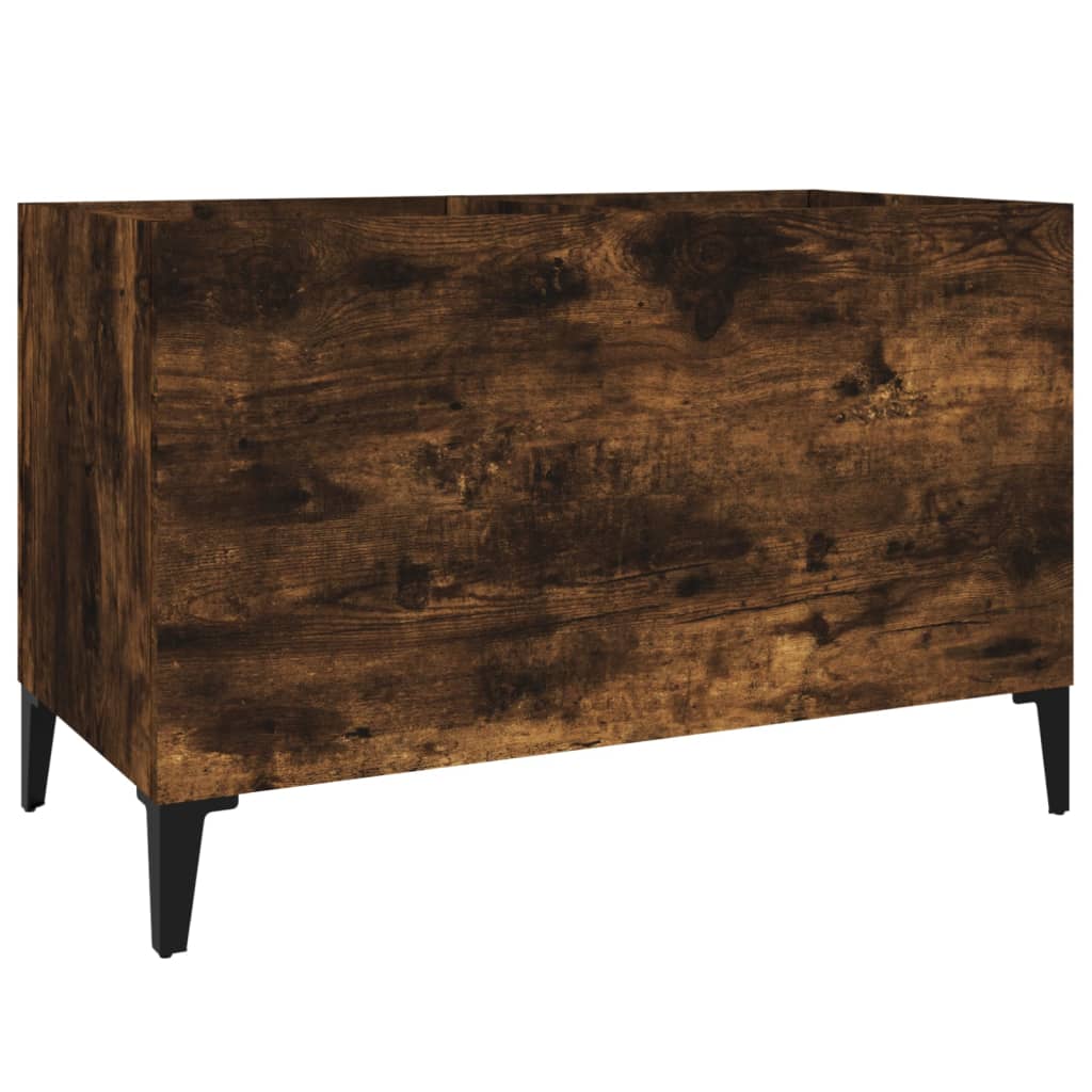 vinylskab 74,5x38x48 cm konstrueret træ røget egetræsfarve