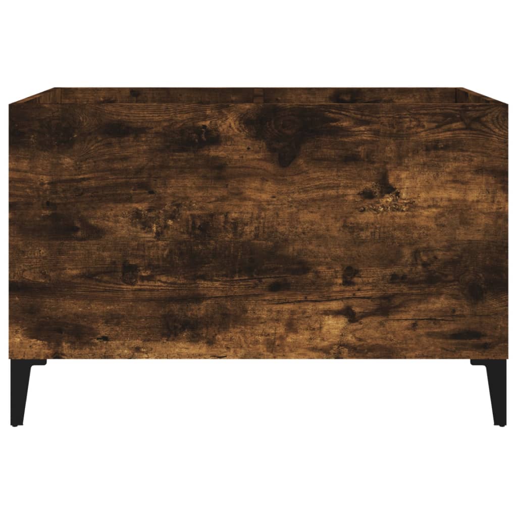 vinylskab 74,5x38x48 cm konstrueret træ røget egetræsfarve
