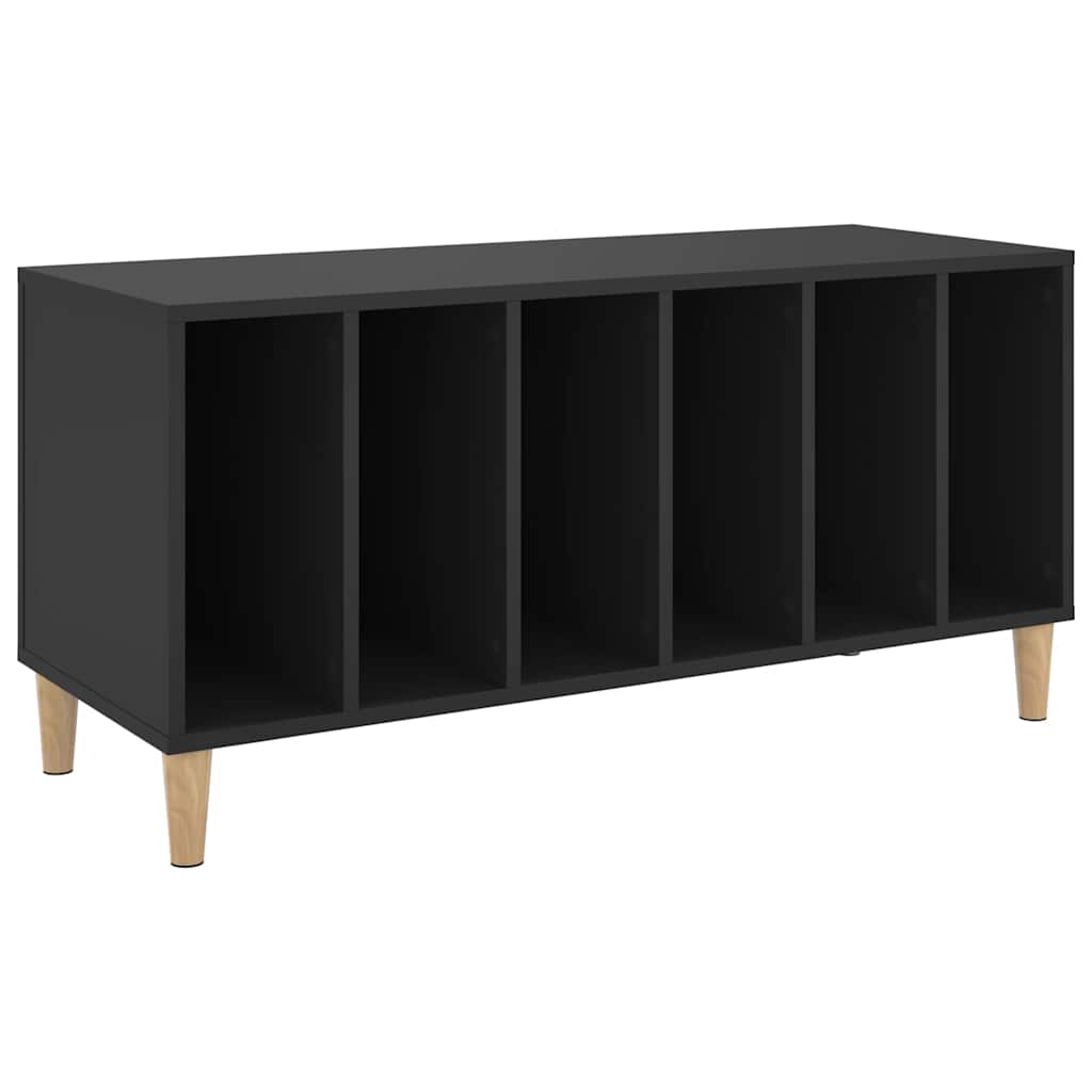 vinylskab 100x38x48 cm konstrueret træ sort