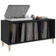 vinylskab 100x38x48 cm konstrueret træ sort