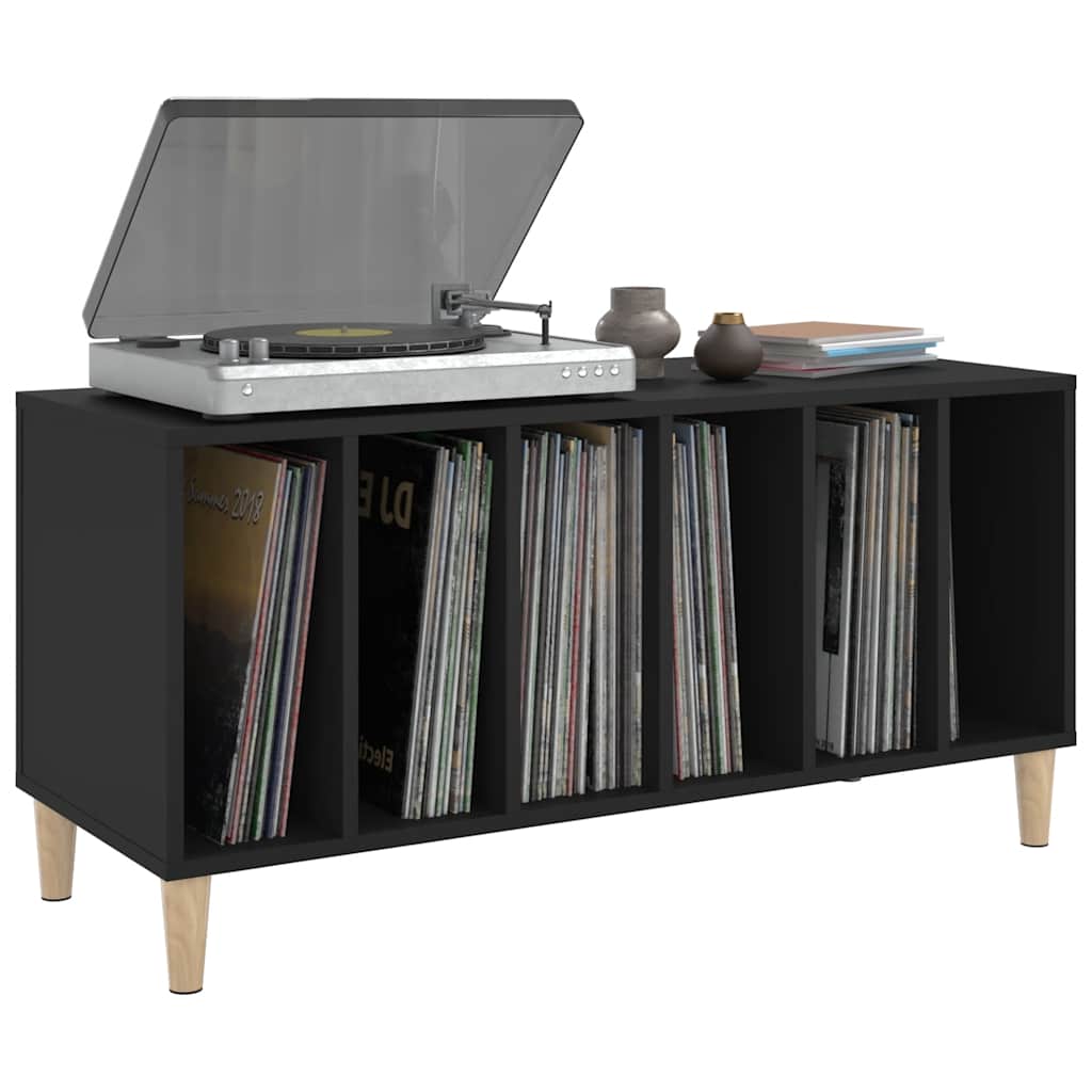 vinylskab 100x38x48 cm konstrueret træ sort