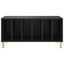 vinylskab 100x38x48 cm konstrueret træ sort