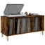 vinylskab 100x38x48 cm konstrueret træ røget egetræsfarve