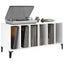 vinylskab 100x38x48 cm konstrueret træ hvid