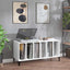 vinylskab 100x38x48 cm konstrueret træ hvid