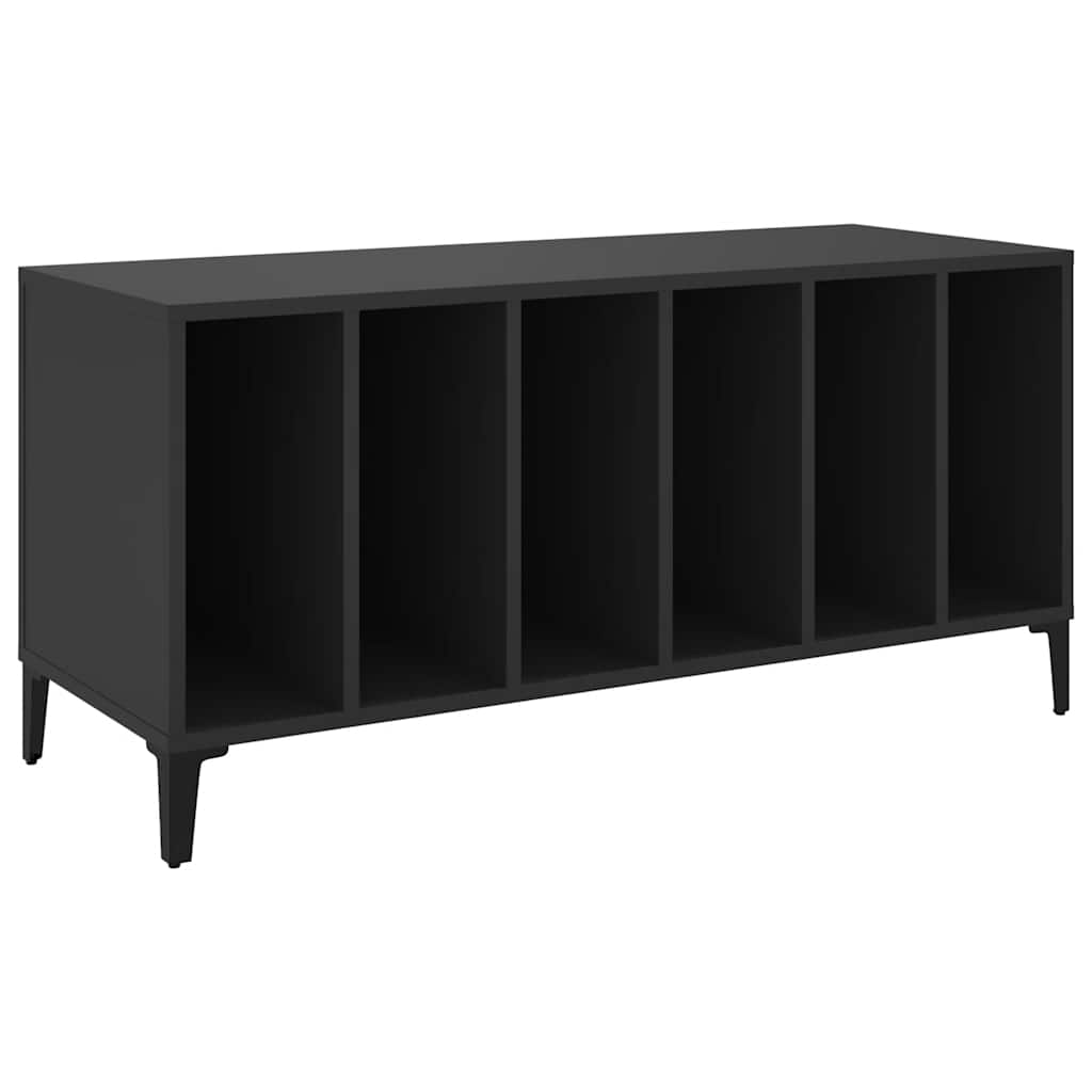 vinylskab 100x38x48 cm konstrueret træ sort