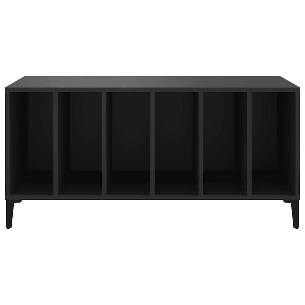 vinylskab 100x38x48 cm konstrueret træ sort