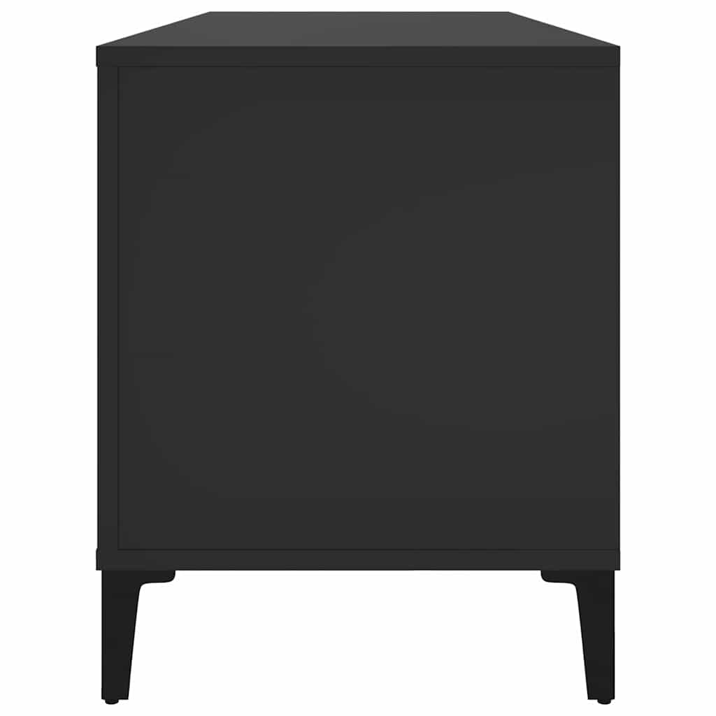 vinylskab 100x38x48 cm konstrueret træ sort
