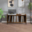 vinylskab 100x38x48 cm konstrueret træ røget egetræsfarve