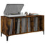 vinylskab 100x38x48 cm konstrueret træ røget egetræsfarve