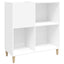 vinylskab 84,5x38x89 cm konstrueret træ hvid