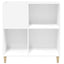vinylskab 84,5x38x89 cm konstrueret træ hvid