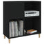 vinylskab 84,5x38x89 cm konstrueret træ sort