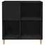 vinylskab 84,5x38x89 cm konstrueret træ sort