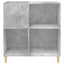 vinylskab 84,5x38x89 cm konstrueret træ betongrå