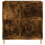 vinylskab 84,5x38x89 cm konstrueret træ røget egetræsfarve