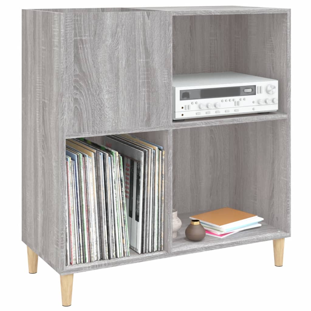 vinylskab 84,5x38x39 cm konstrueret træ grå sonoma-eg