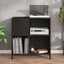 vinylskab 84,5x38x89 cm konstrueret træ sort