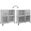 vinylskab 84,5x38x89 cm konstrueret træ betongrå