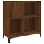 vinylskab 84,5x38x89 cm konstrueret træ brun egetræsfarve