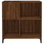 vinylskab 84,5x38x89 cm konstrueret træ brun egetræsfarve
