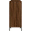 vinylskab 84,5x38x89 cm konstrueret træ brun egetræsfarve