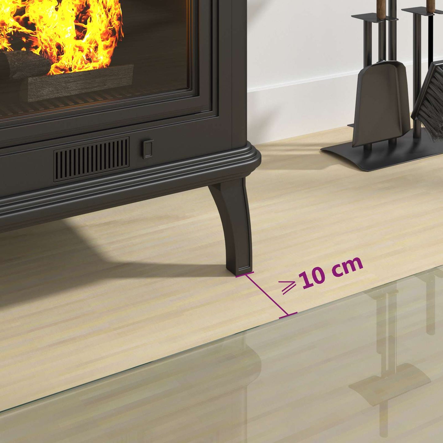 Pejs glasplade Transparent 80 x 50 cm Glas