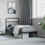 sengeramme med sengegavl 80x200 cm metal sort