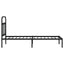 sengeramme med sengegavl 80x200 cm metal sort