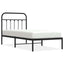 sengeramme med sengegavl 90x190 cm metal sort