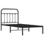 sengeramme med sengegavl 90x190 cm metal sort