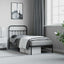 sengeramme med sengegavl 90x190 cm metal sort