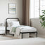 sengeramme med sengegavl 90x190 cm metal sort