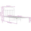 sengeramme med sengegavl 90x200 cm metal sort