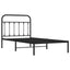sengeramme med sengegavl 100x190 cm metal sort
