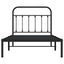 sengeramme med sengegavl 100x190 cm metal sort