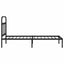 sengeramme med sengegavl 100x190 cm metal sort