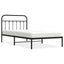 sengeramme med sengegavl 100x200 cm metal sort
