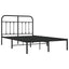 sengeramme med sengegavl 120x190 cm metal sort