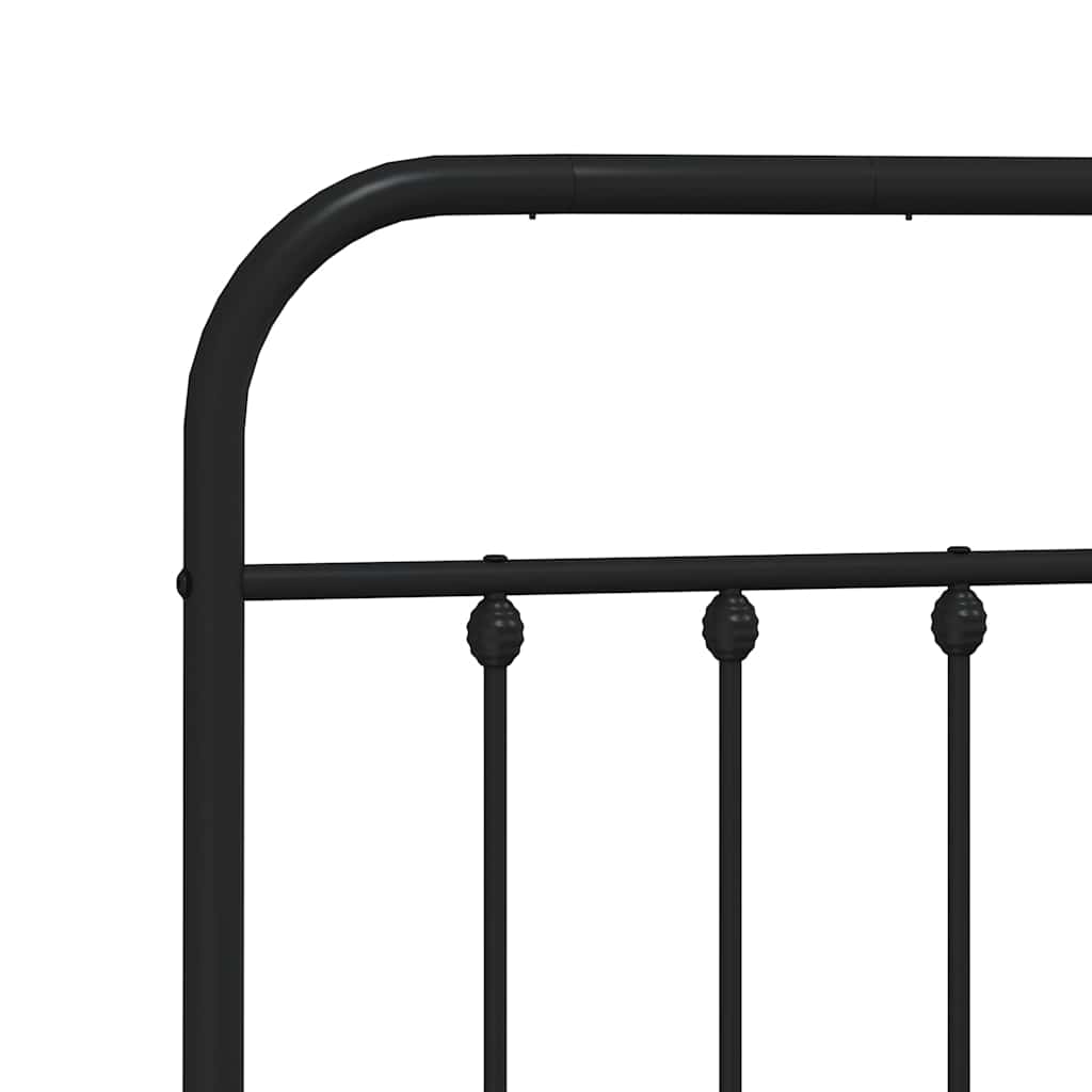 sengeramme med sengegavl 120x190 cm metal sort